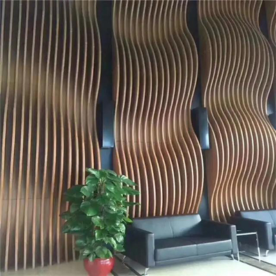 6000mm Wave Baffle Metal Building Facades Wall Cladding Aluminum Curtain