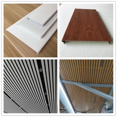 300x3000mm Aluminum H-Strip Ceiling For Convention Center Wall Decoration